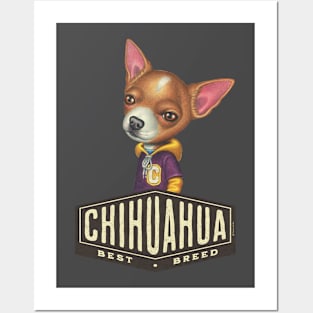 Chihuahua Hoodie Hexagon Sign Posters and Art